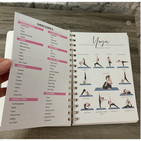 NEW Food & Fitness Journal Spiral Bound Book Notes - Picture 4 of 7